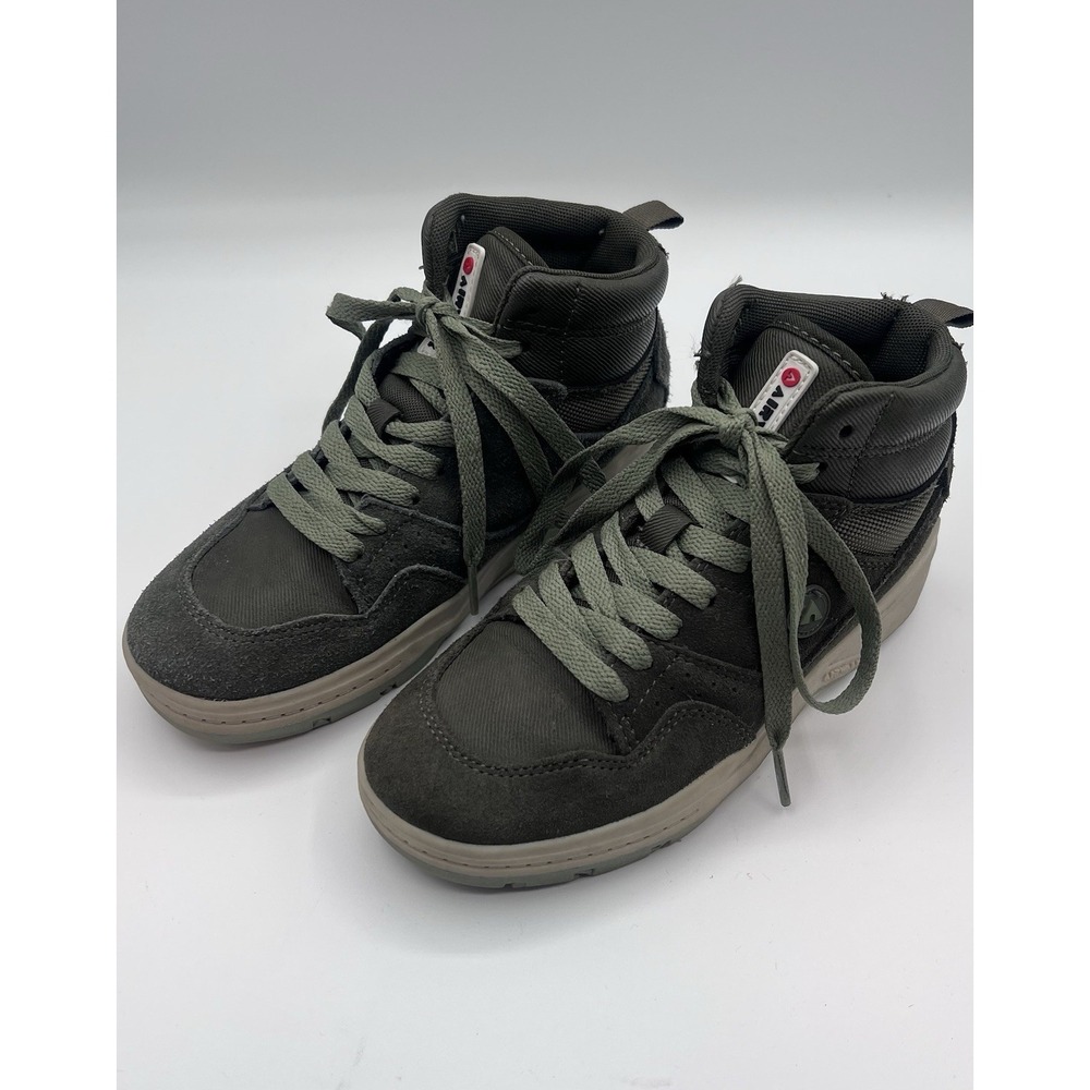 Airwalk Boys Olive Green Lace-up Anchor Mid Top Athletic Sneakers BYAK43GX002 1